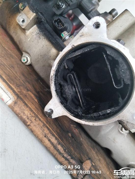 江淮帅铃Q6进气口加热器断裂导致的<em>气门</em>漏气