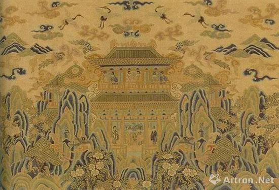 宋 缂丝仙山楼阁 纵25.5厘米,横40.8厘米 台北故宫博物院藏